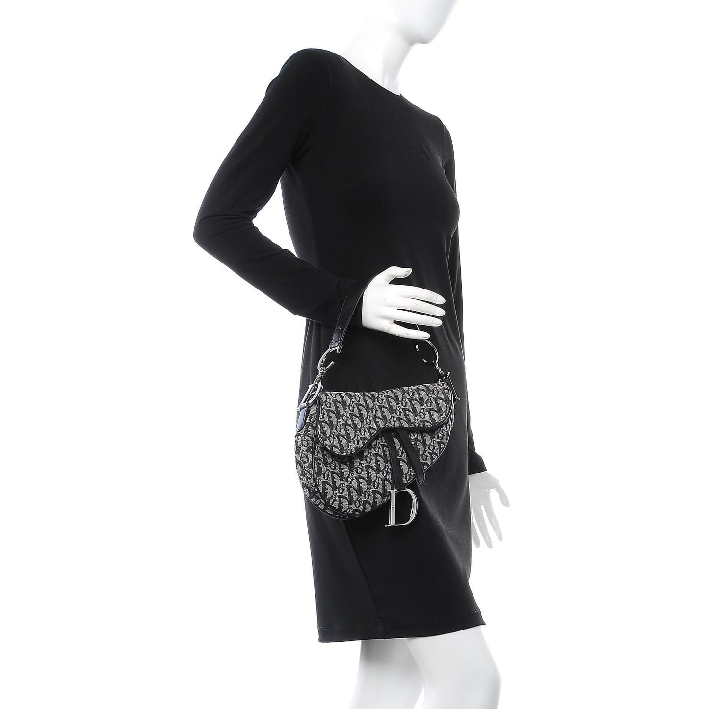 Monogram Saddle Bag Black