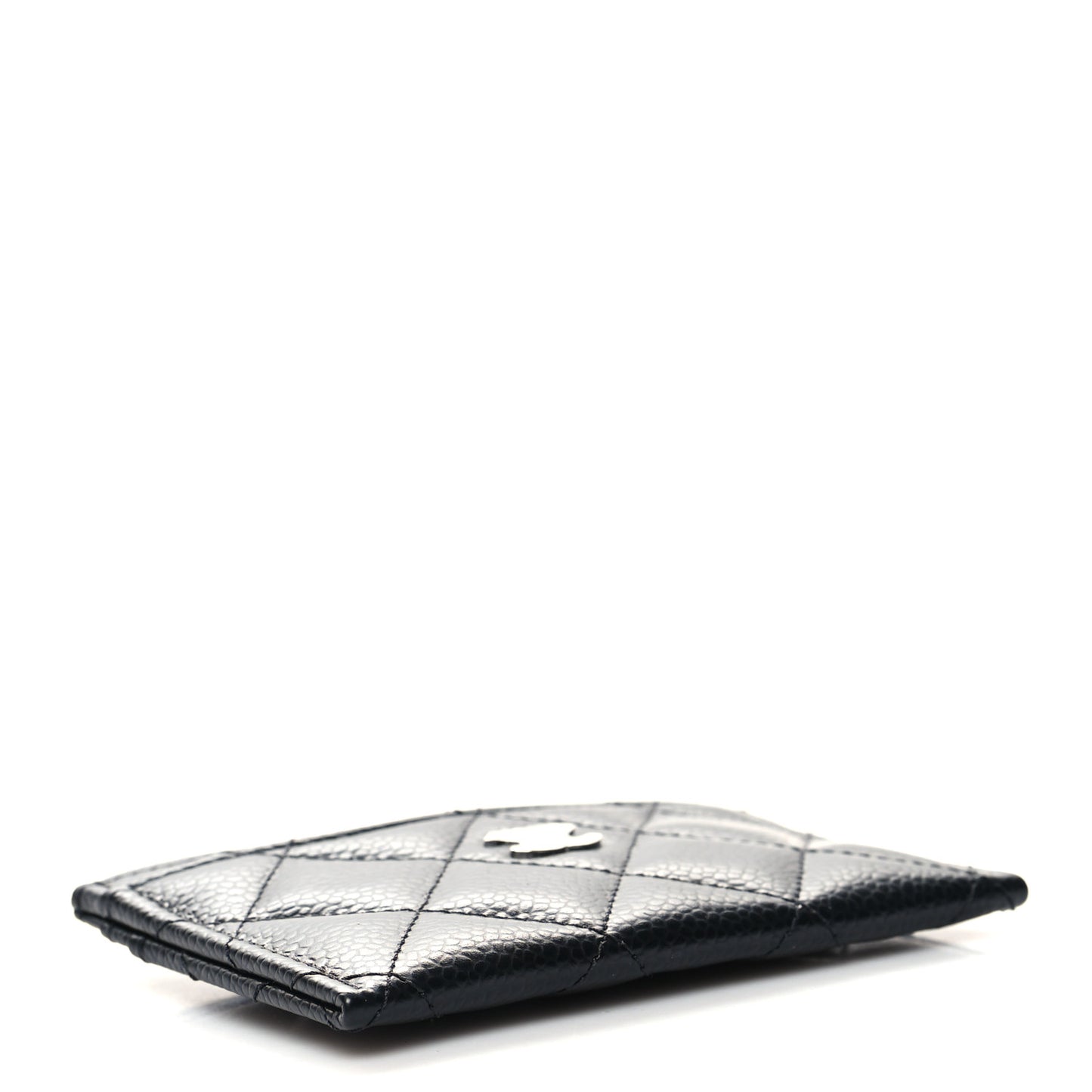 Caviar Quilted Card Holder Black