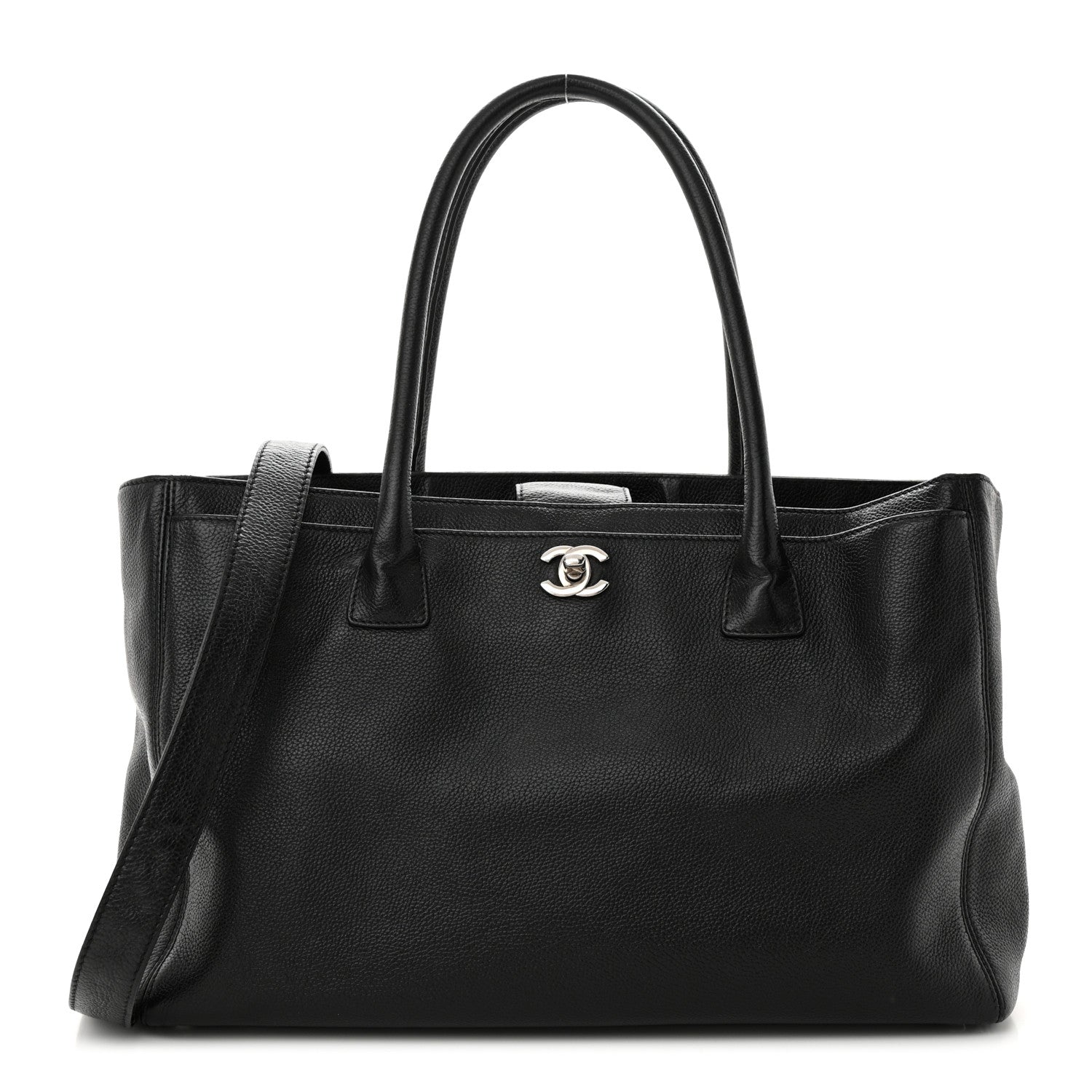Chanel Calfskin Cerf Executive Shopper Tote Black 1 of 14