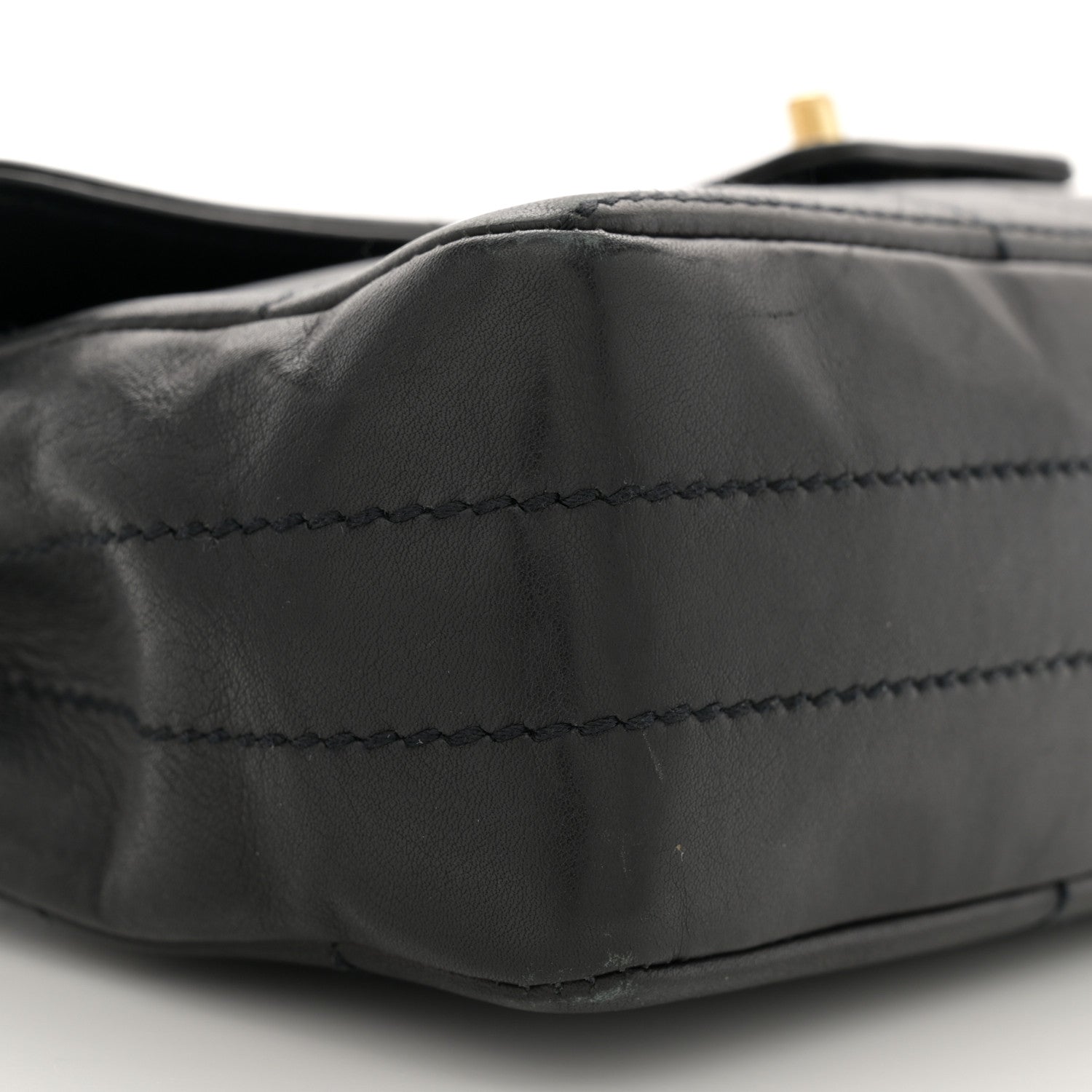 Chanel Lambskin Stitched Chocolate Bar Single Flap Black 9 of 13