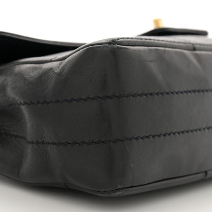 Chanel Lambskin Stitched Chocolate Bar Single Flap Black 9 of 13