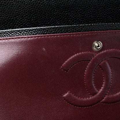 Chanel Caviar Quilted Medium Double Flap Black 12 of 13