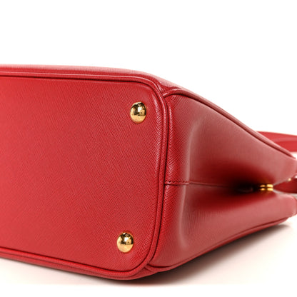 Prada Saffiano Small Galleria Double Zip Tote Fuoco 10 of 10