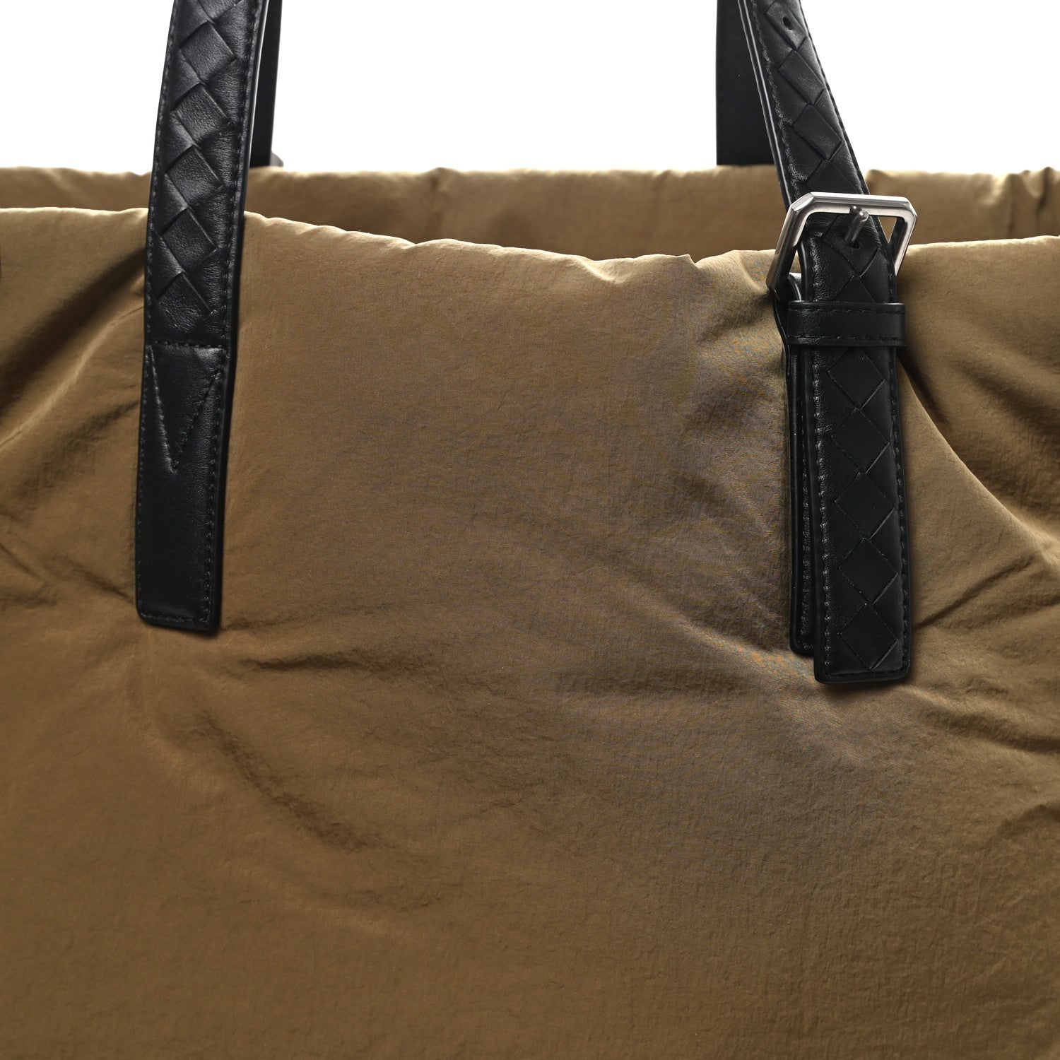 Bottega Veneta Nylon Crossroad Buckle Tote Mud 8 of 11