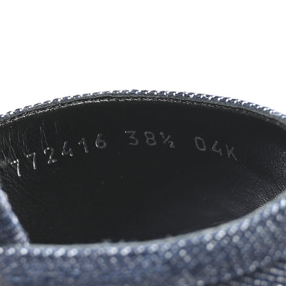 Gucci Denim Crystal GG Monogram Mules 38.5 Blue 8 of 9