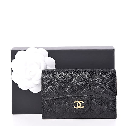 Chanel Caviar Quilted Flap Card Holder Black 11 of 11