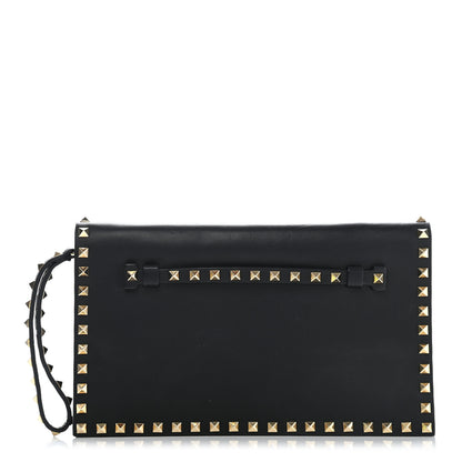 Valentino Garavani Nappa Rockstud Wristlet Clutch Black 1 of 14