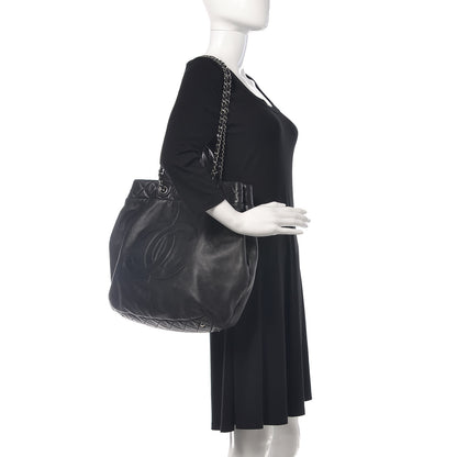 Chanel Calfskin Large Trianon Tote Black 2 of 12