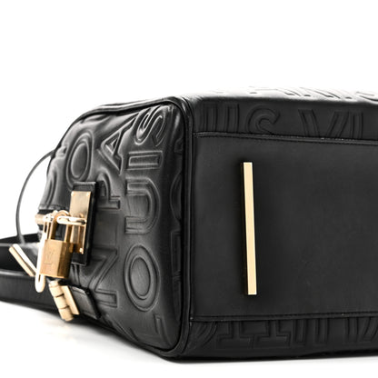 Louis Vuitton Calfskin Embossed Mini Cube Speedy Black 8 of 9