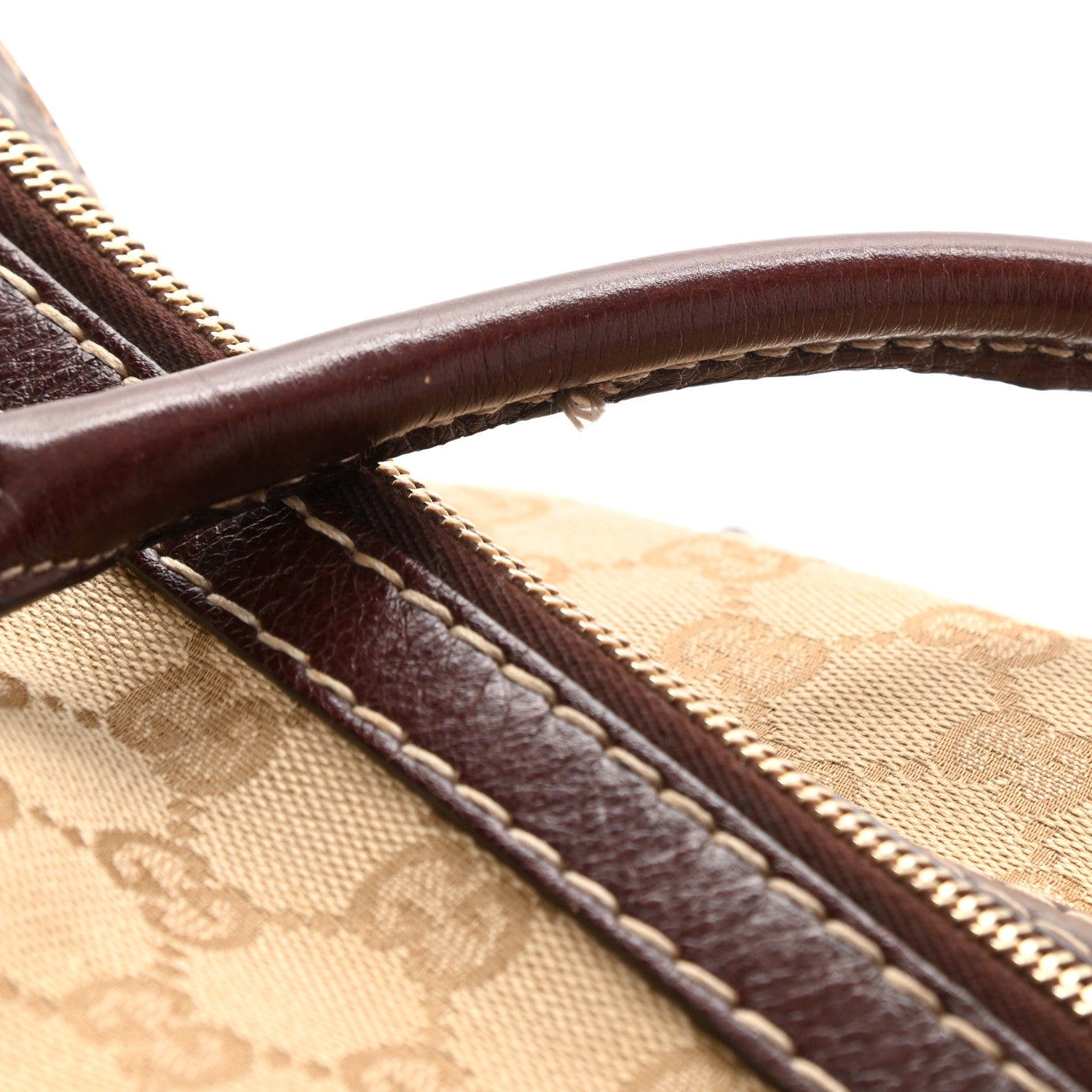 Gucci Monogram Horsebit Nail Medium Boston Brown 9 of 9