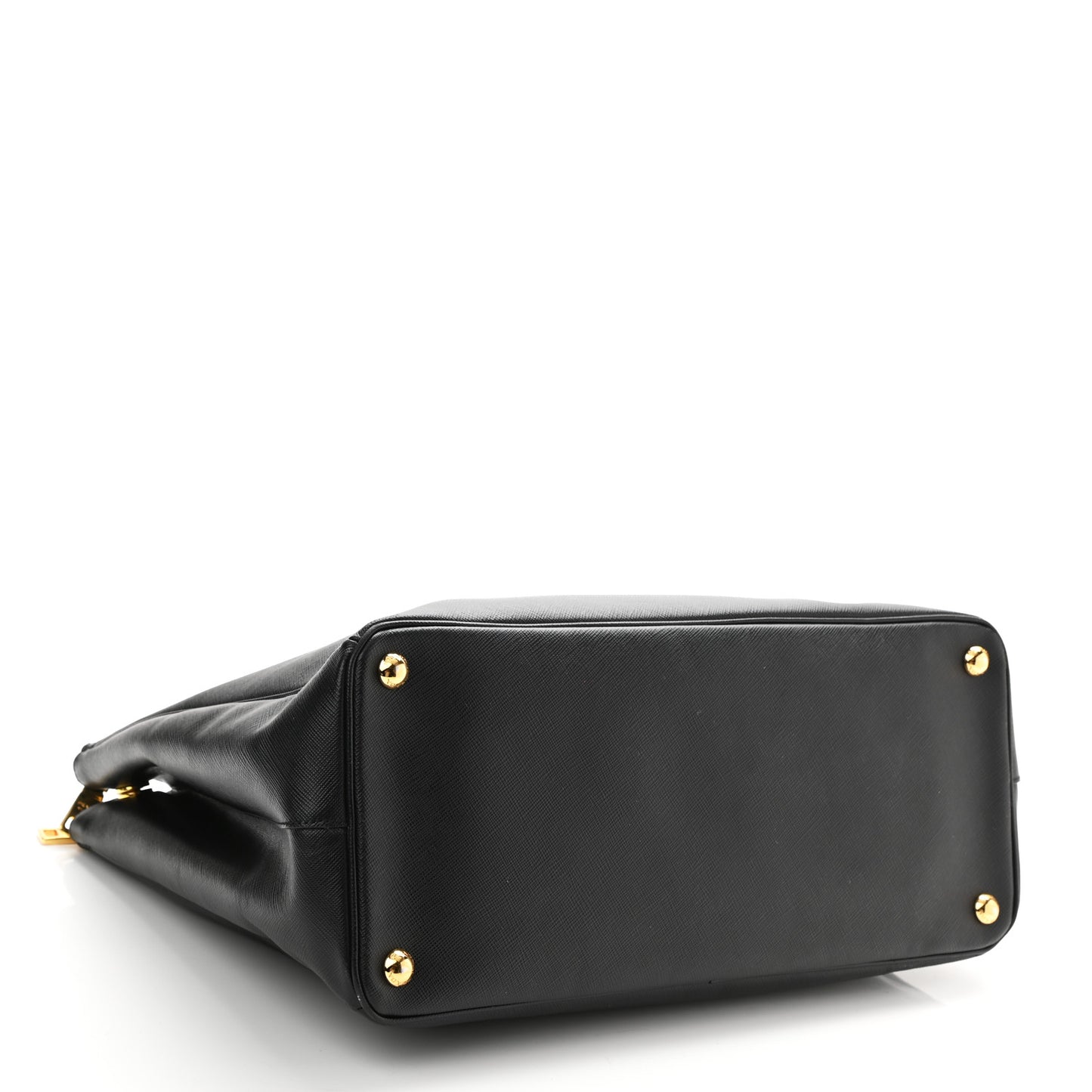 Saffiano Large Galleria Double Zip Tote Black