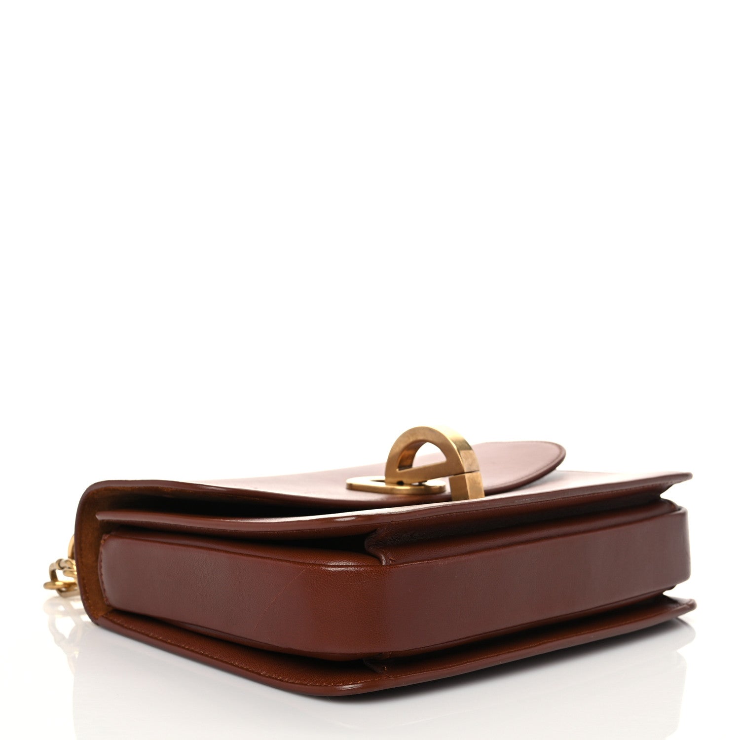 Christian Dior Lambskin 21st Chain Flap Bag Brown 3 of 5