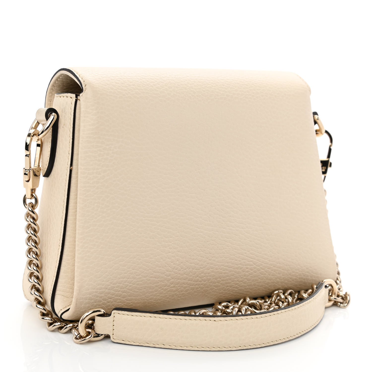 Gucci Dollar Calfskin Interlocking G Crossbody Bag Ivoire 3 of 10