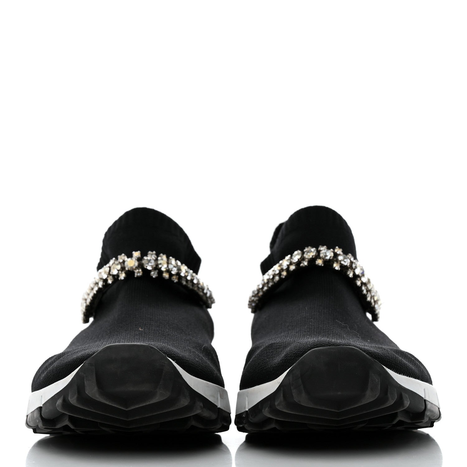 Jimmy Choo Knit Crystal Verona Sneaker 9 Black 2 of 7