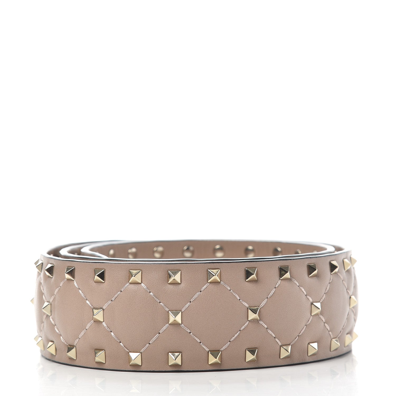Valentino Garavani Lambskin Rockstud Spike Shoulder Strap Poudre 2 of 4
