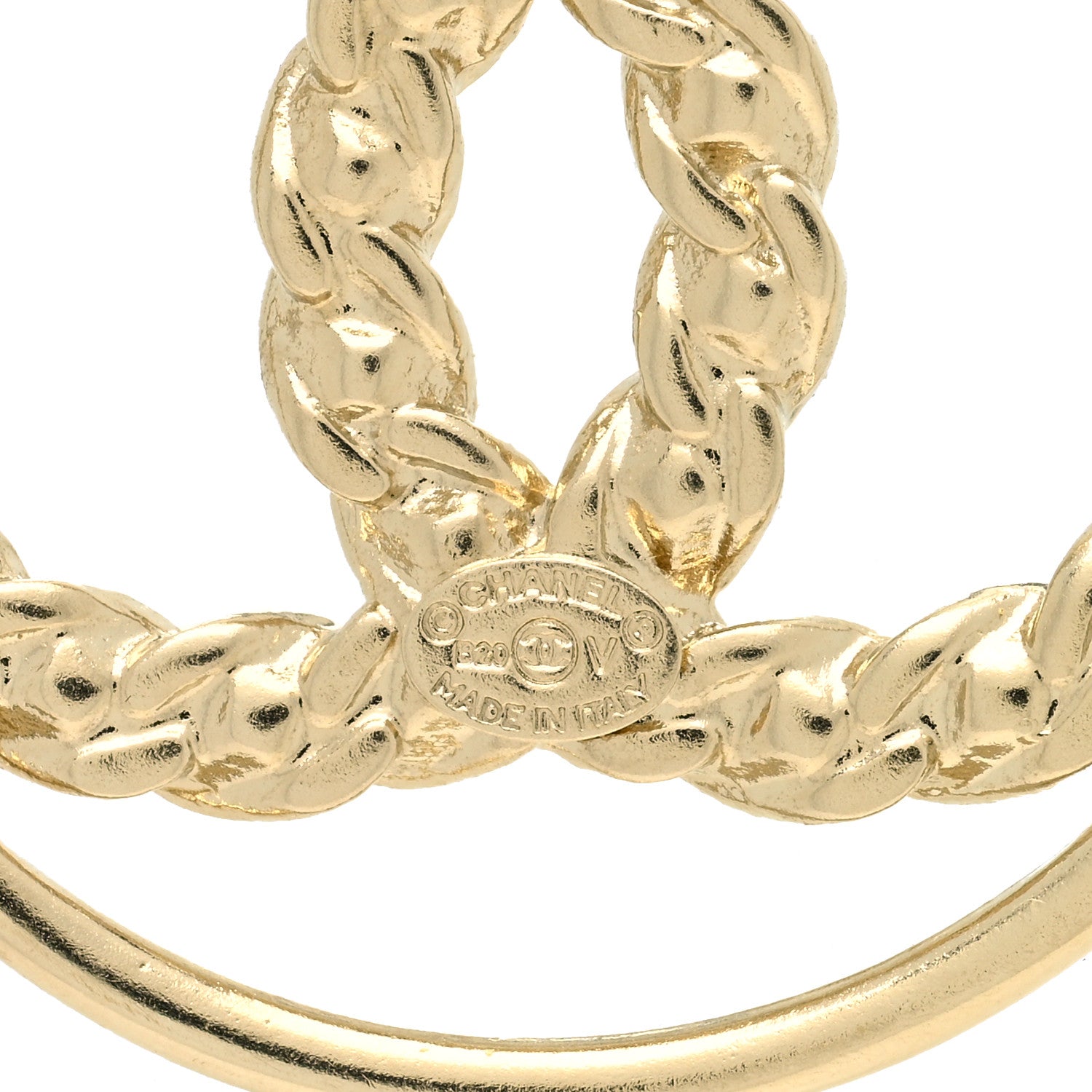 Chanel Baguette Crystal High Society CC Drop Earrings Gold 4 of 5