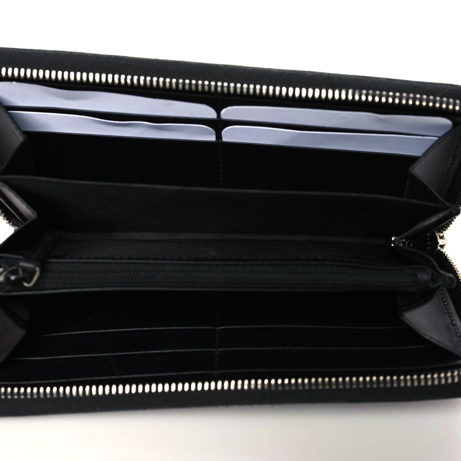 Gucci GG Supreme Monogram Kingsnake Zip Around Wallet Black Grey 6 of 8