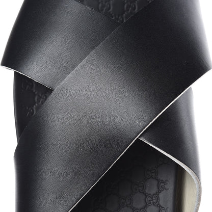 Gucci Calfskin Guccissima Mens Zen Slide Sandals 6.5 Black 9 of 9
