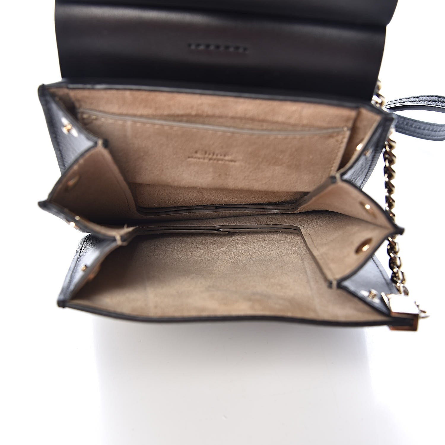 Chloe Suede Calfskin Mini Faye Bracelet Bag Black 5 of 10