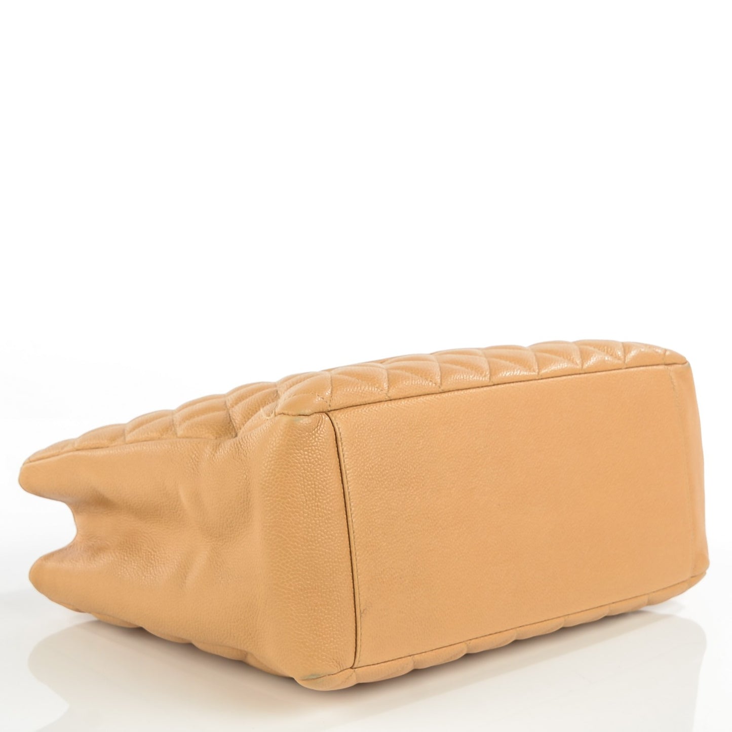 Caviar Quilted Grand Shopping Tote GST Beige