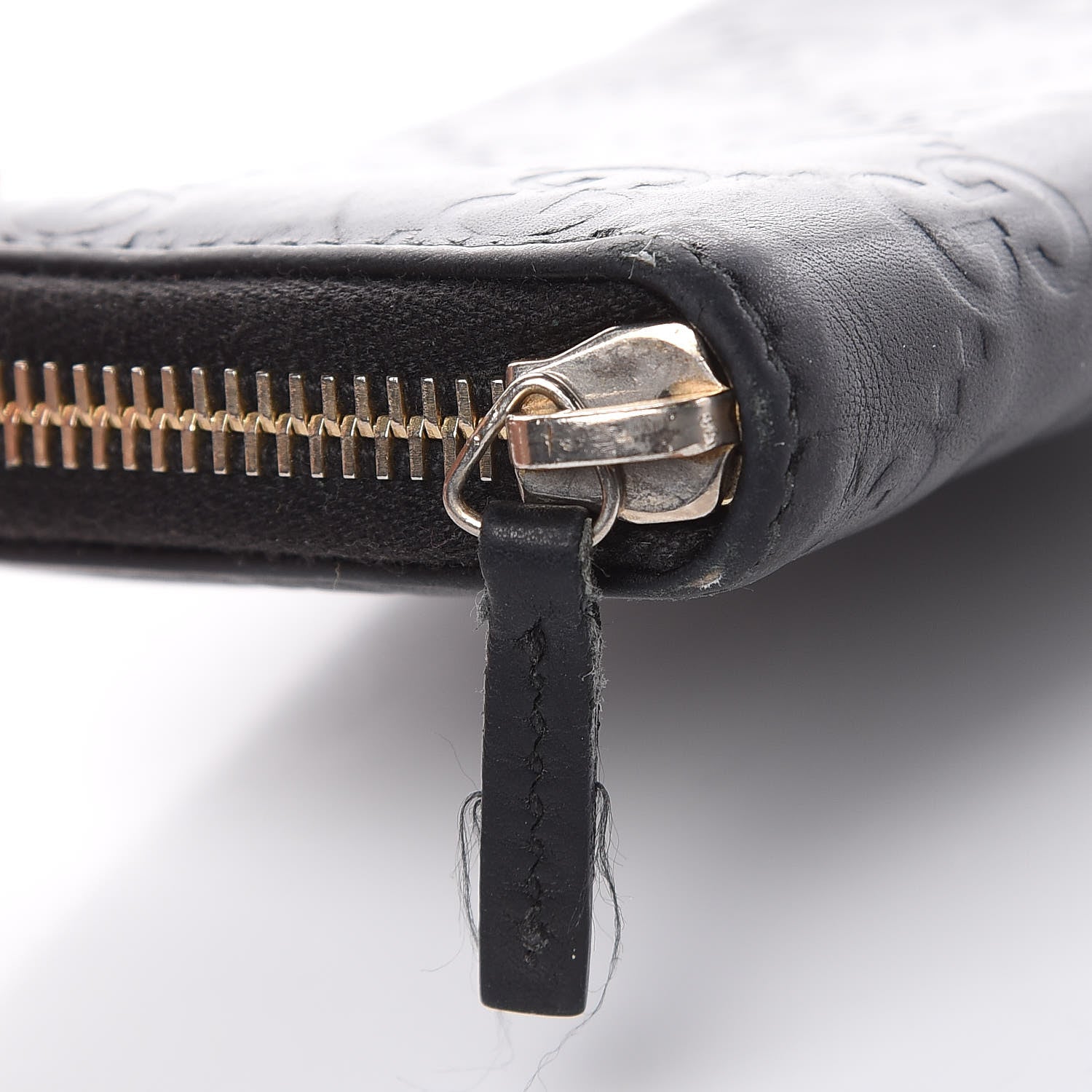 Gucci Guccissima Zip Around Card Case Black 9 of 14