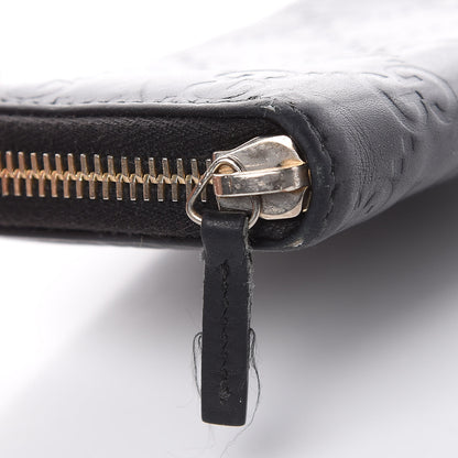 Gucci Guccissima Zip Around Card Case Black 9 of 14