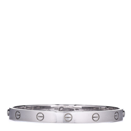 Cartier 18K White Gold LOVE Bracelet 18 1 of 6