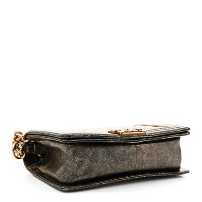 Chanel Cracked Metallic Calfskin Quilted Medium Boy Flap Gold 4 of 10