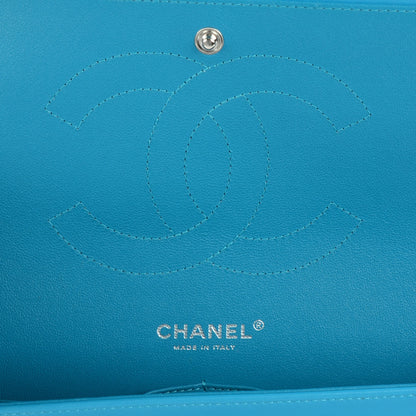 Chanel Patent Calfskin Quilted Jumbo Double Flap Turquoise 6 of 8
