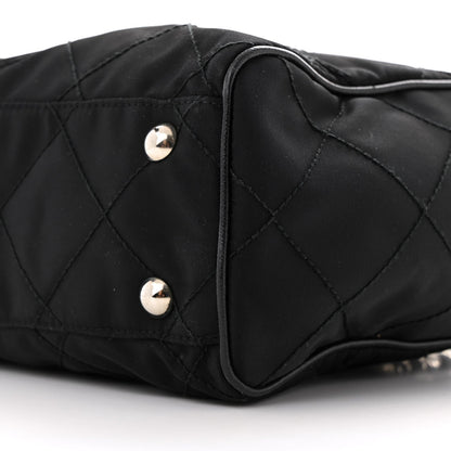 Prada Nylon Tessuto Quilted Chain Shoulder Bag Black 10 of 15