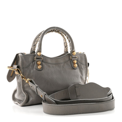 Balenciaga Agneau Giant 12 Gold Hardware Mini City Gris Pyrite 3 of 12