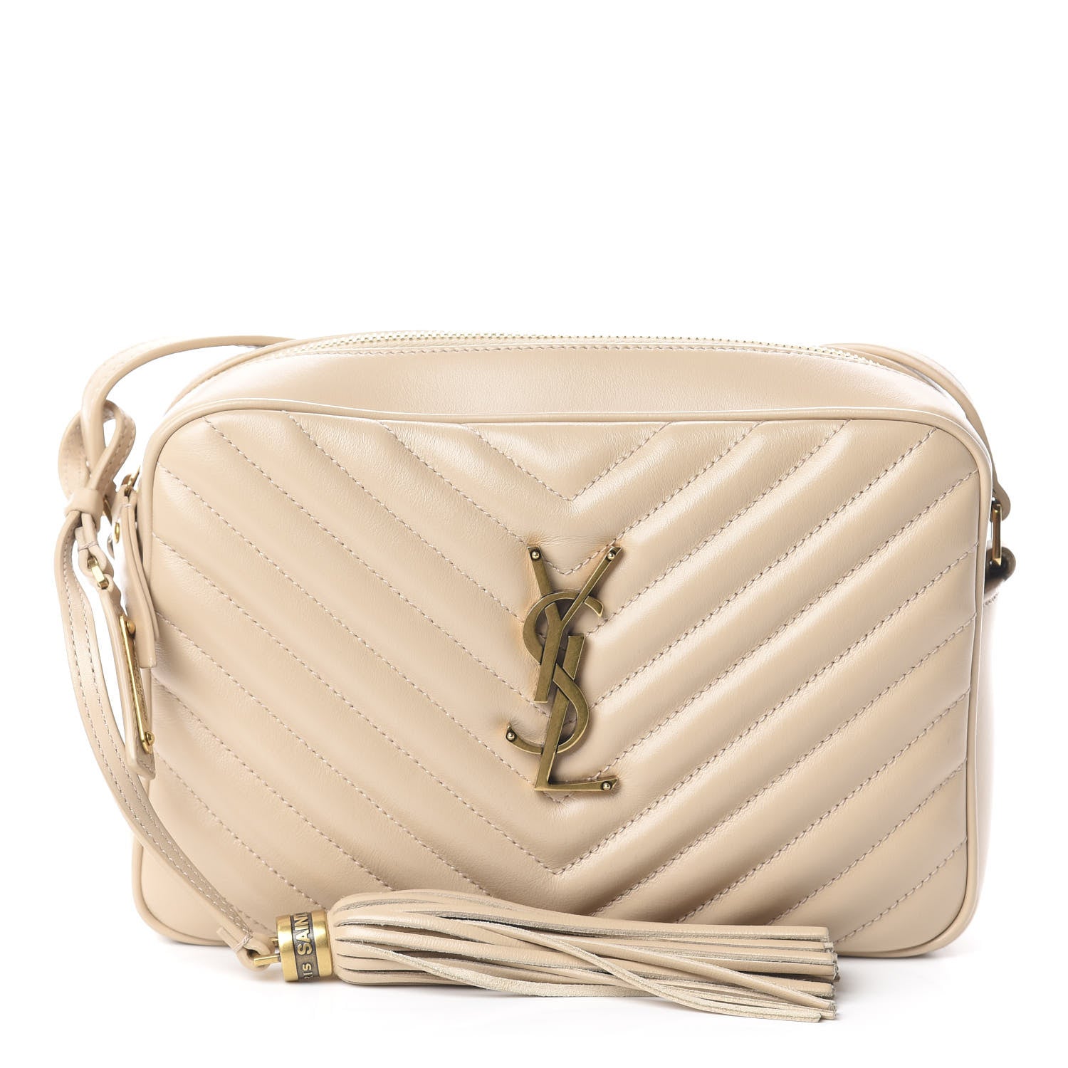 Saint Laurent Calfskin Matelasse Monogram Lou Camera Bag Nude Powder 1 of 8