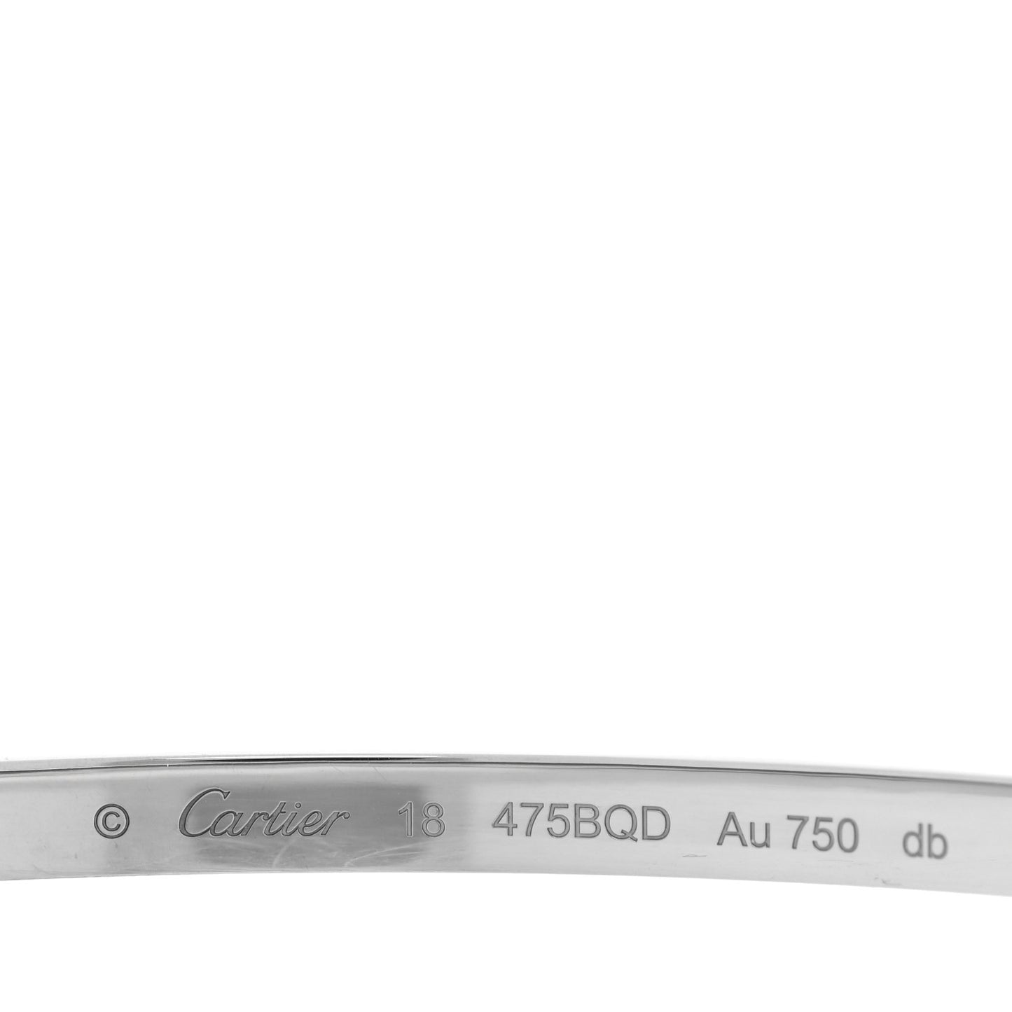 18K White Gold Small LOVE Bracelet 18
