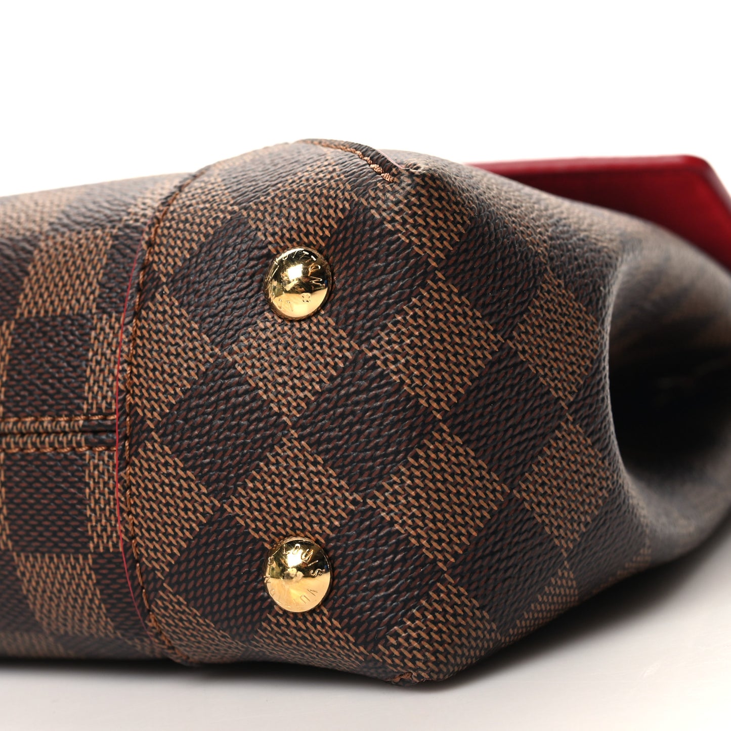 Damier Ebene Caissa Clutch Cherry