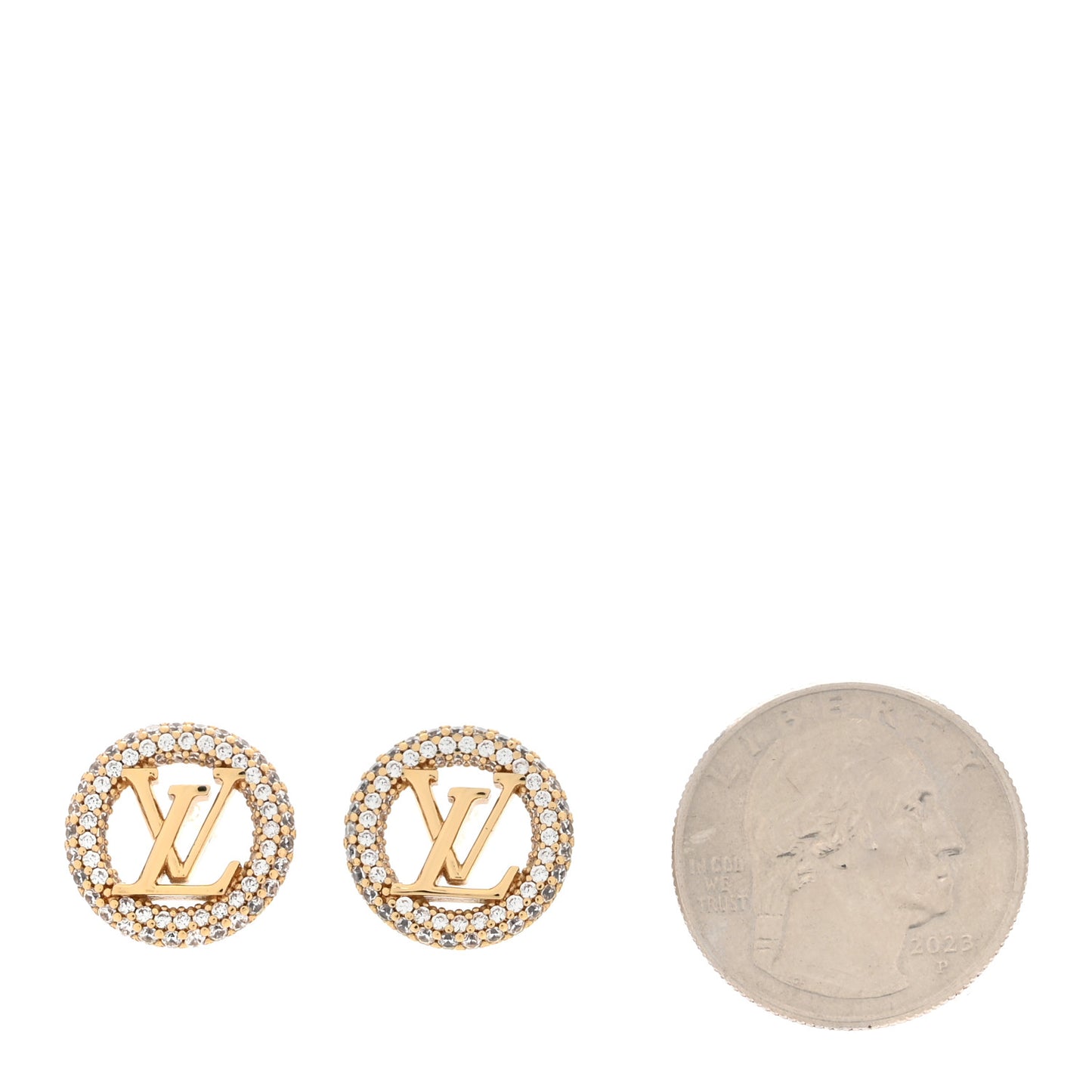 Metal Crystal Louise By Night Earrings Gold