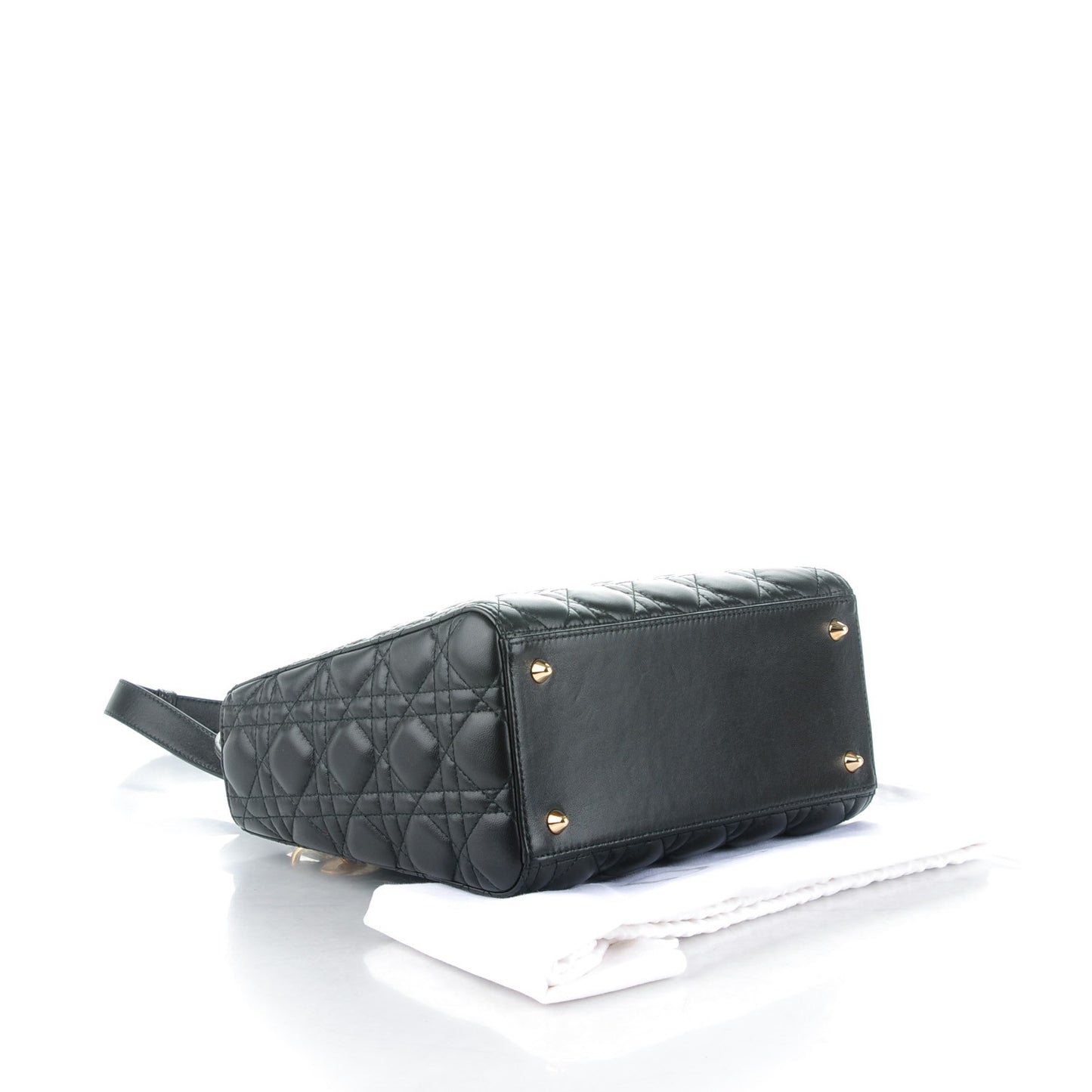 Lambskin Cannage Medium Lady Dior Black