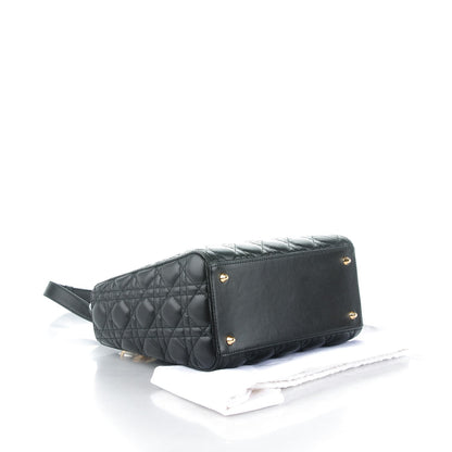 Christian Dior Lambskin Cannage Medium Lady Dior Black 4 of 7