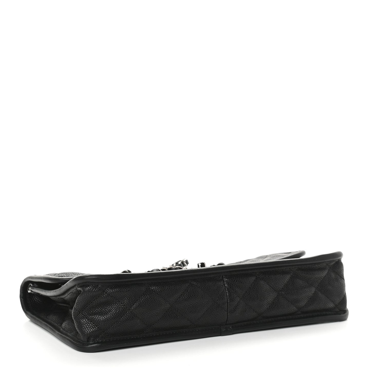 Caviar Quilted Medium French Riviera Flap Black