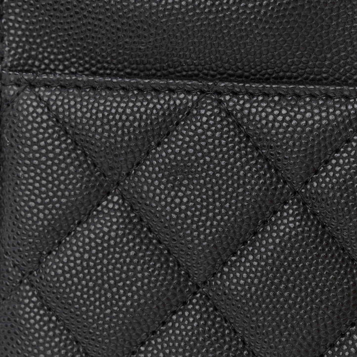 Caviar Quilted Medallion Wallet on Chain WOC Black