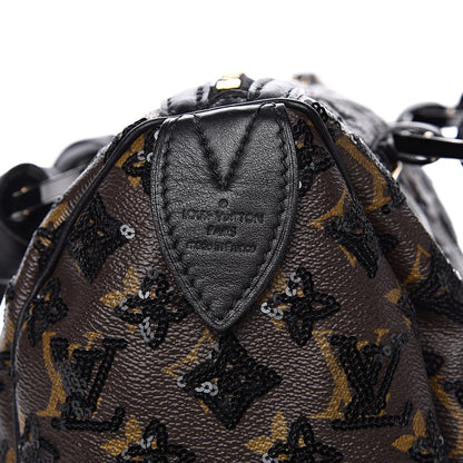 Louis Vuitton Monogram Sequins Eclipse Speedy 28 Black 7 of 13