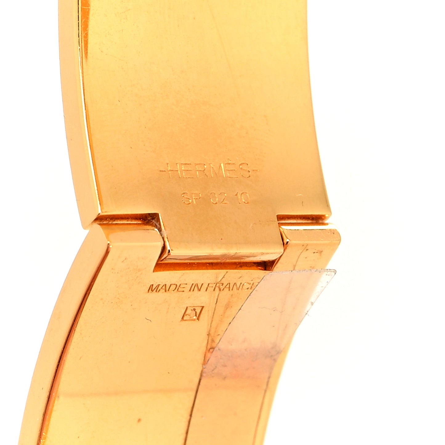 Enamel Wide Clic Clac H Bracelet GM Marron Glace