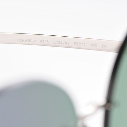 Chanel Mirrored Round Sunglasses 4216 Purple 5 of 9