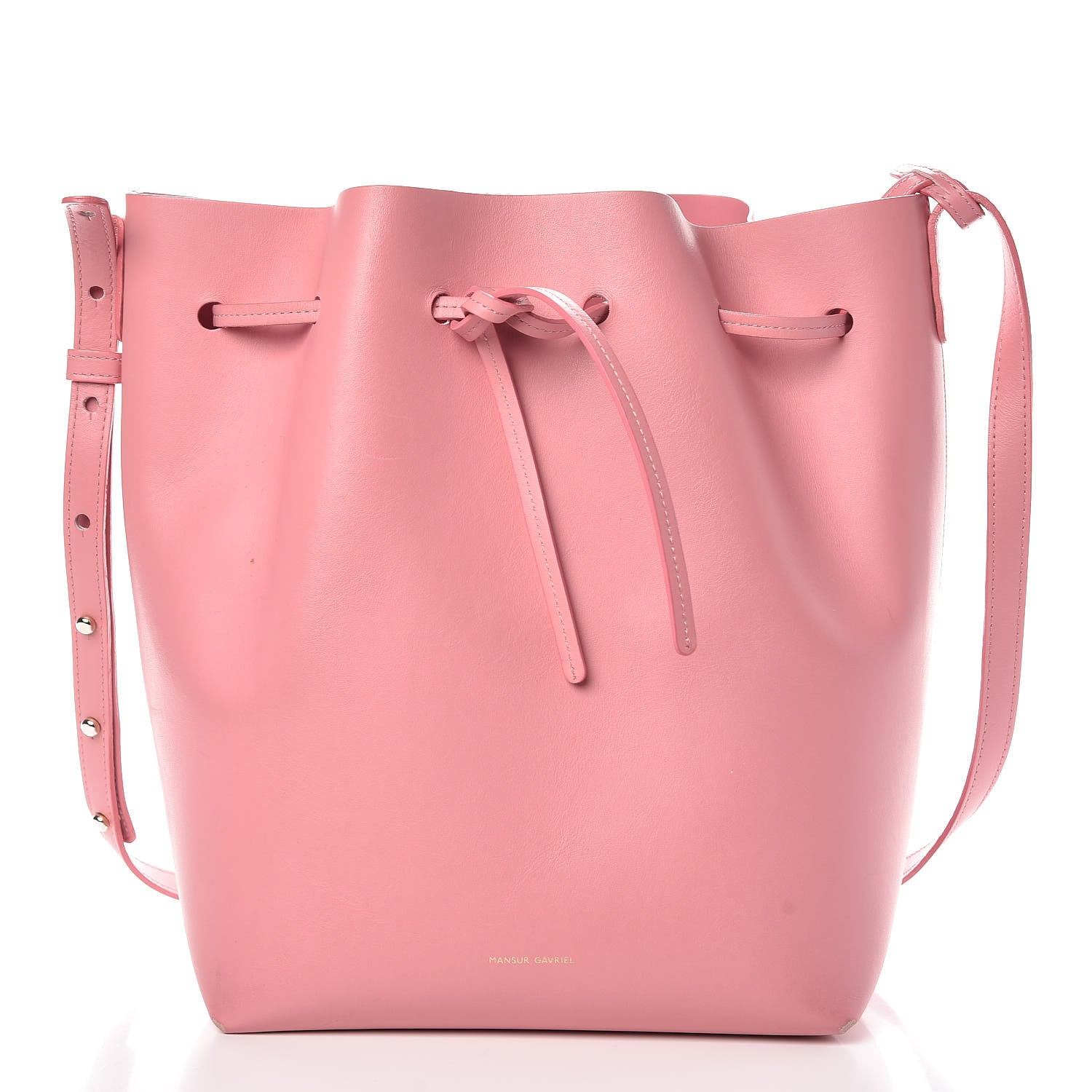 Mansur Gavriel Calfskin Bucket Bag Peony 3 of 15