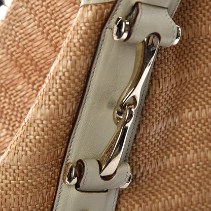 Gucci Straw Medium Pelham Shoulder Bag Off White 21 of 28