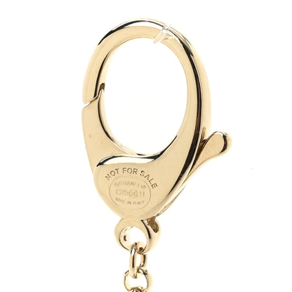 Chanel Metal Crystal Pearl Bag Charm Gold White 3 of 4