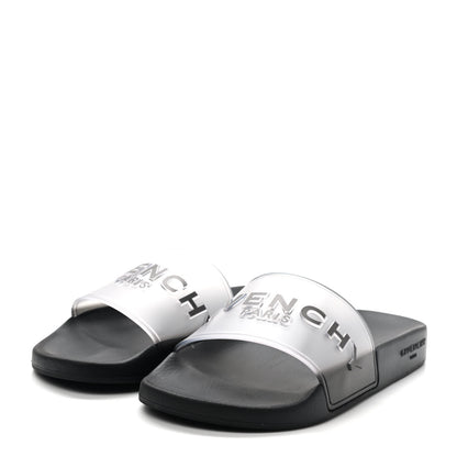 Givenchy Rubber Logo Pool Slide Sandals 10 Black 3 of 7
