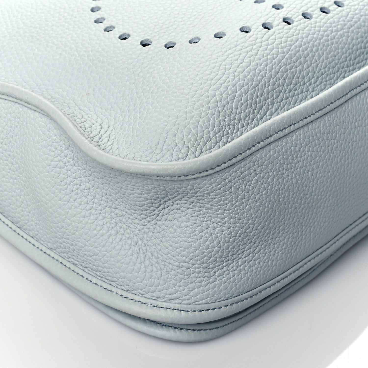 Hermes Taurillon Clemence Evelyne III GM Bleu Pale 8 of 10