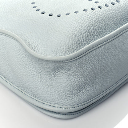 Hermes Taurillon Clemence Evelyne III GM Bleu Pale 8 of 10