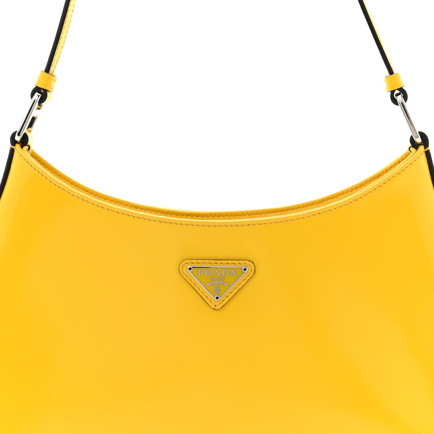 Prada Spazzolato Cleo Shoulder Bag Sole Black 1867737 – FASHIONPHILE