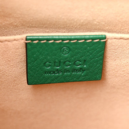 Gucci Wonka Grain Calfskin Small Diana Tote Bag Green Yellow Fluo 6 of 13